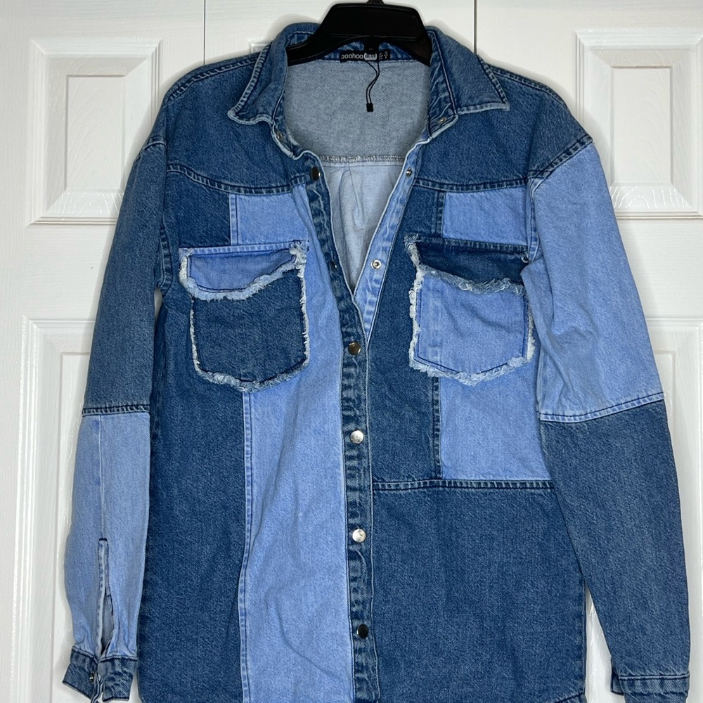 Men's Denim Patchwork Jacket